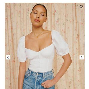 Reformation Rome Linen Top